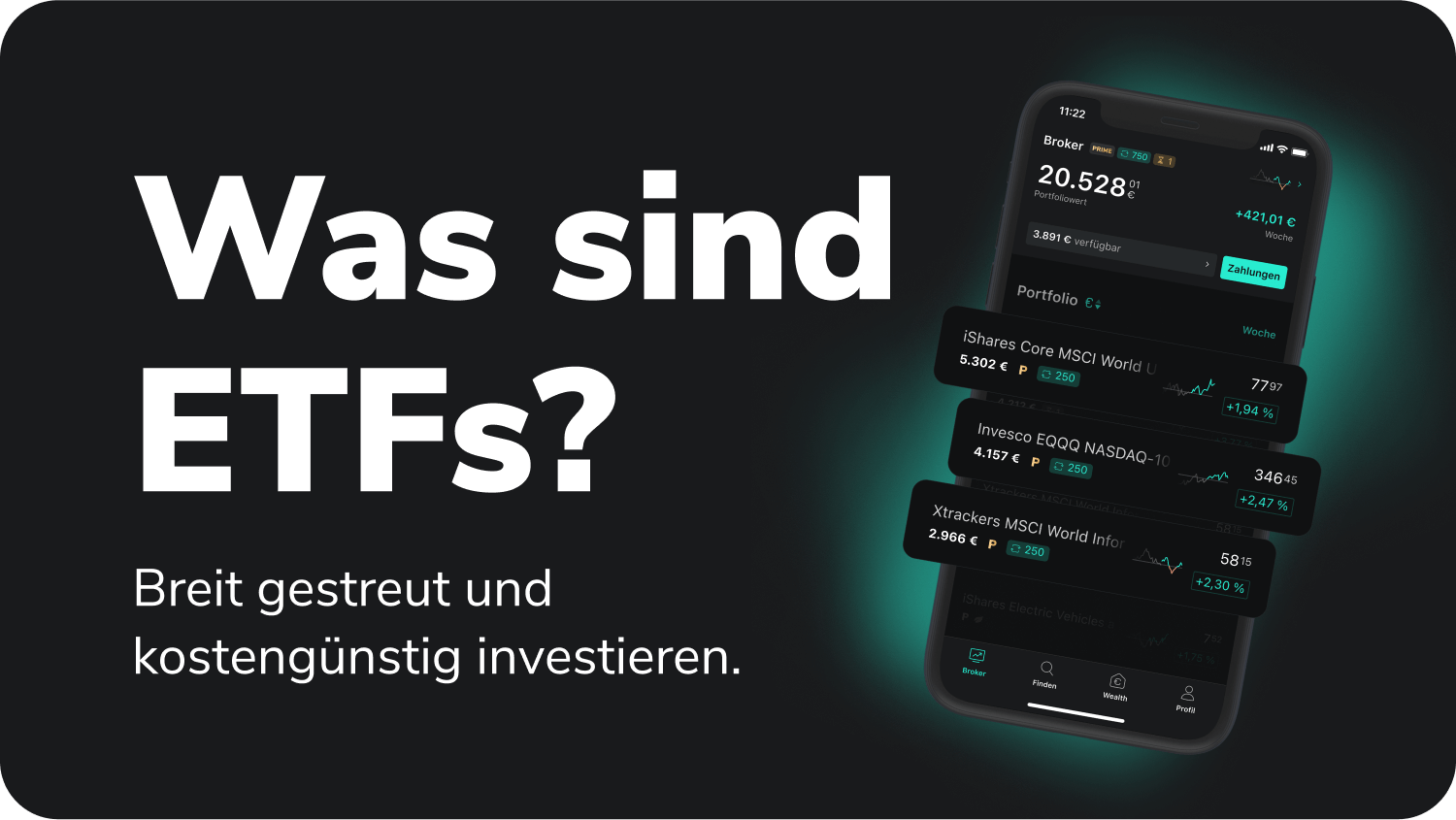 Was sind ETFs? Breit gestreut und kostengünstig investieren.
