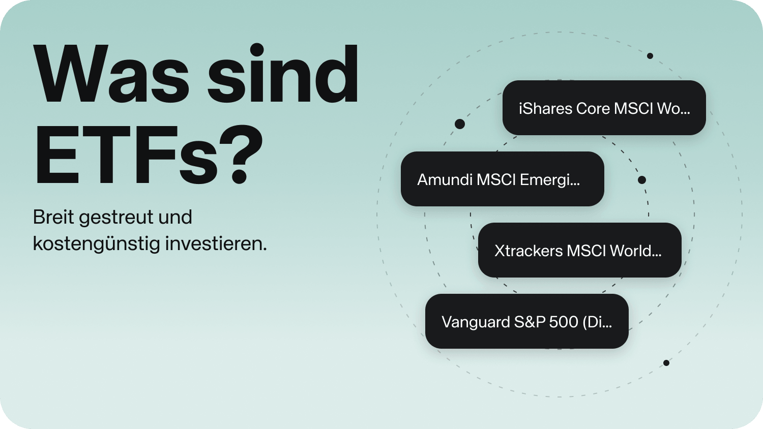 Was sind ETFs? Breit gestreut und kostengünstig investieren.